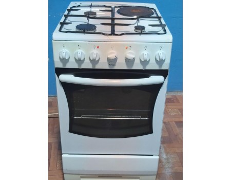 HANSA-AMICA bn - f687 Комбинированая плита 3 газовых и 1 электро конфорки  электродуховка 50*60 б/у Гарантия 6 мес