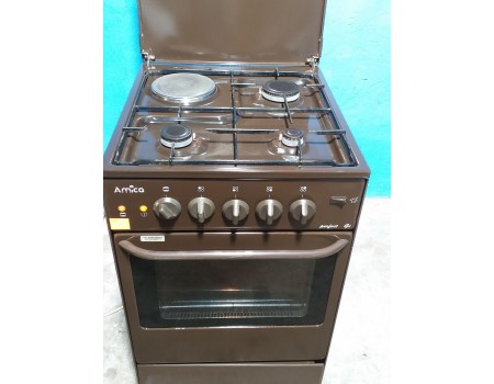 HANSA-AMICA SEG187-SZC-f407 Газовая плита 3 газовых и 1 электро конфорка + электродуховка 50*60 б/у Гарантия 6 мес 