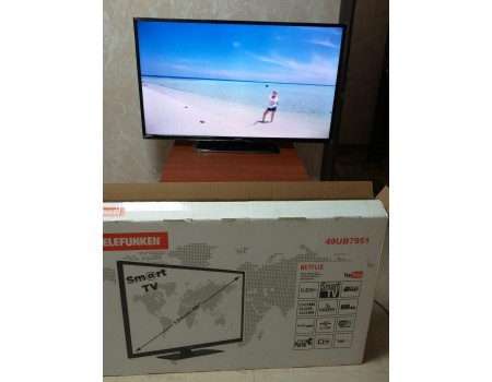 TELEFUNKEN SMART TV 49-UB7951 Телевизор СВЕРХВЫСОКОЙ чёткости Ultra HD диагональ 124см НОВЫЙ!